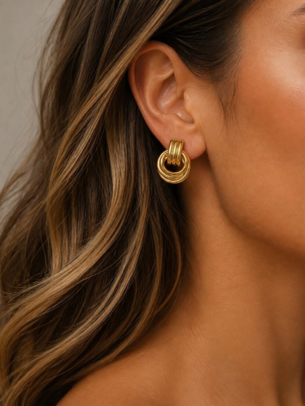 REVOLVE Geometric 18K Gold Plated Earrings